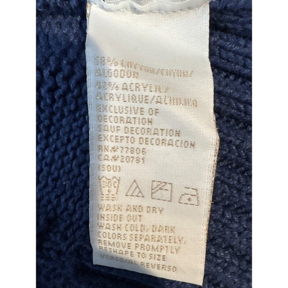 Tommy Hilfiger Womens Blue Cable Knit Sweater Size 3X Preppy Classic Cozy - Picture 6 of 9